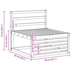 Conjunto de sofás de exterior 3 pcs Blanco