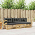 Conjunto de sofás de exterior 3 pcs Blanco