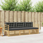 Conjunto de sofás de exterior 3 pcs Blanco