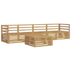 Conjunto de sofás de exterior 5 pcs Blanco