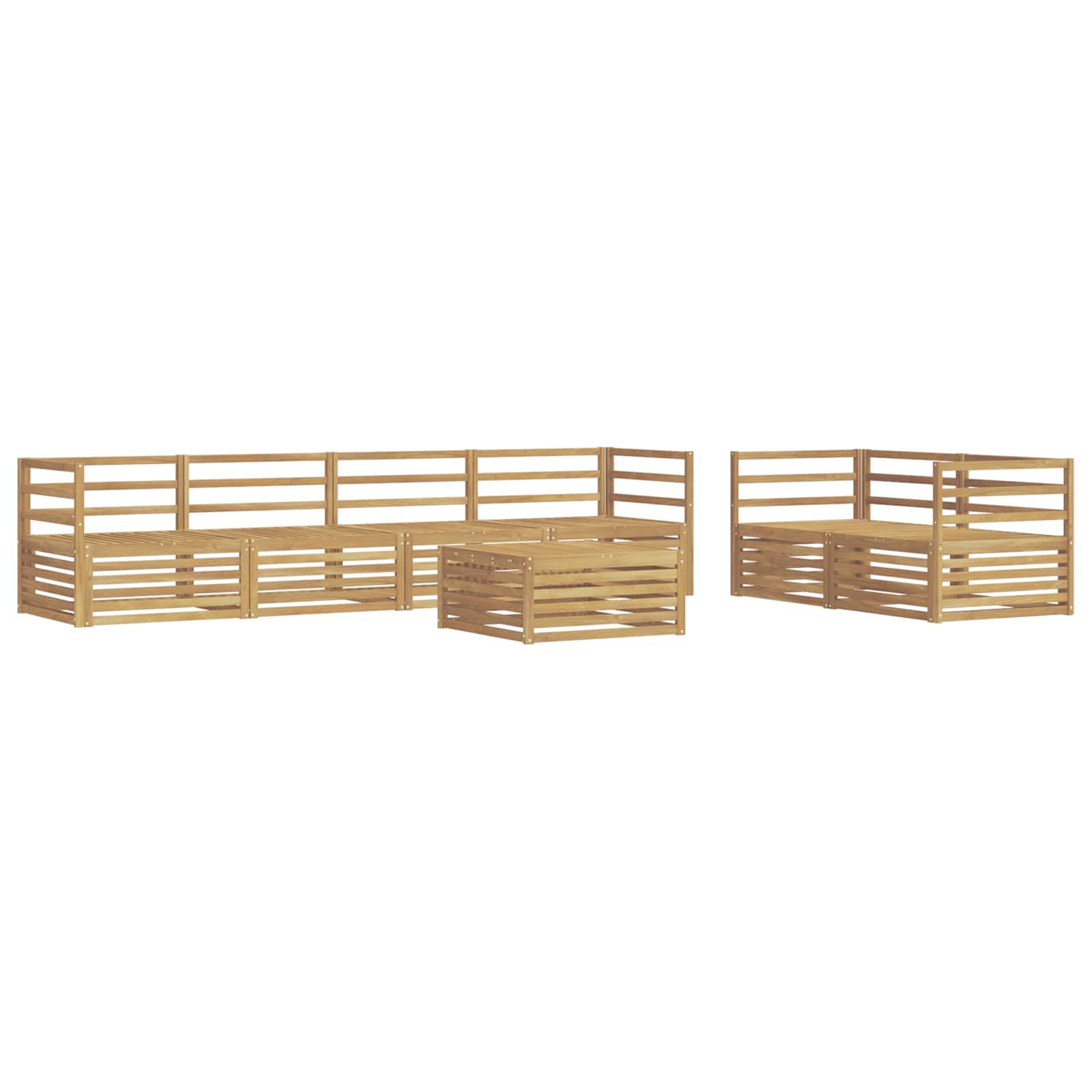 Conjunto de sofás de exterior 7 pcs Blanco 79 x 79 x 37 cm