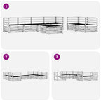 Conjunto de sofás de exterior 7 pcs Blanco 79 x 79 x 37 cm