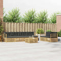 Conjunto de sofás de exterior 7 pcs Blanco 79 x 79 x 37 cm