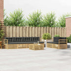 Conjunto de sofás de exterior 7 pcs Blanco 79 x 79 x 37 cm