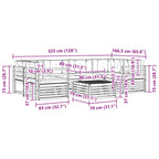 Conjunto de sofás de exterior 7 pcs Blanco y Antracita