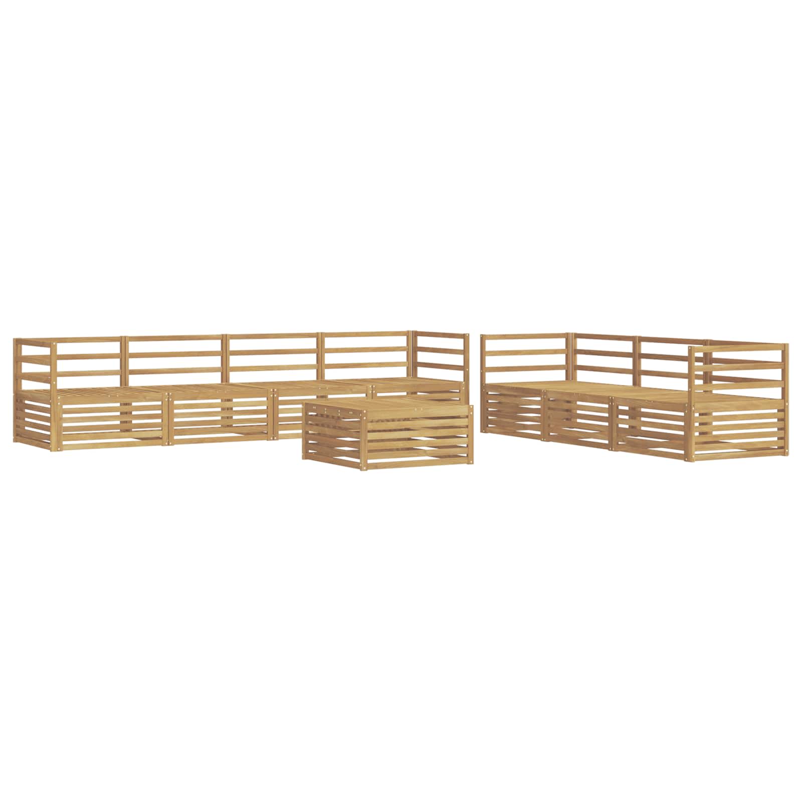 Conjunto de sofás de exterior 8 pcs Blanco 79 x 79 x 37 cm