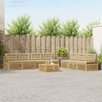 Conjunto de sofás de exterior 8 pcs y Beige 79 x 79 x 37 cm