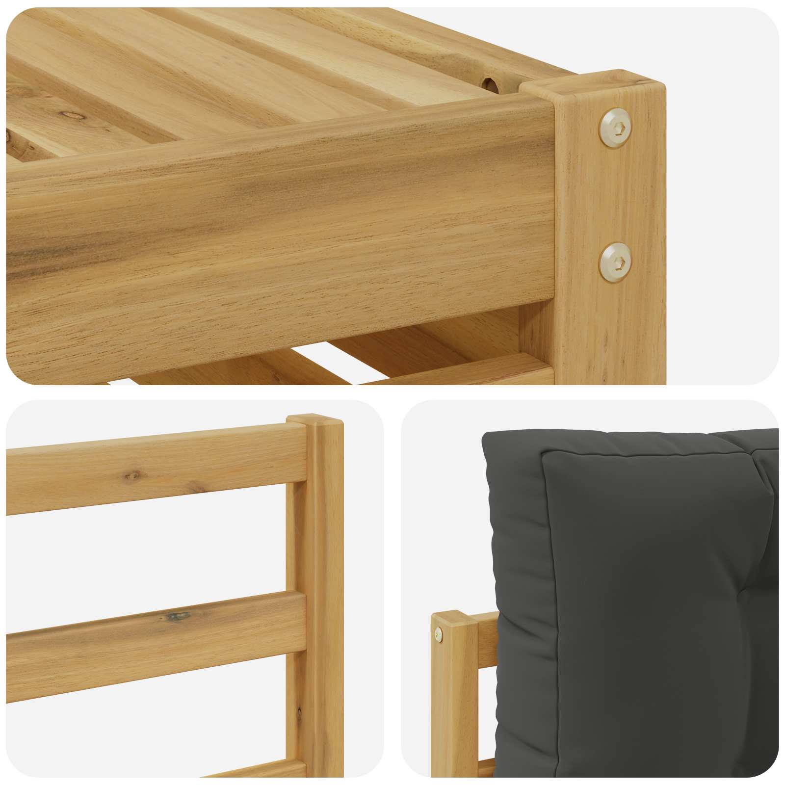 Conjunto de sofás de exterior 8 pcs Blanco y Antracita
