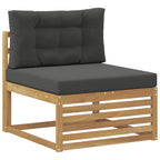 Conjunto de sofás de exterior 8 pcs Blanco y Antracita