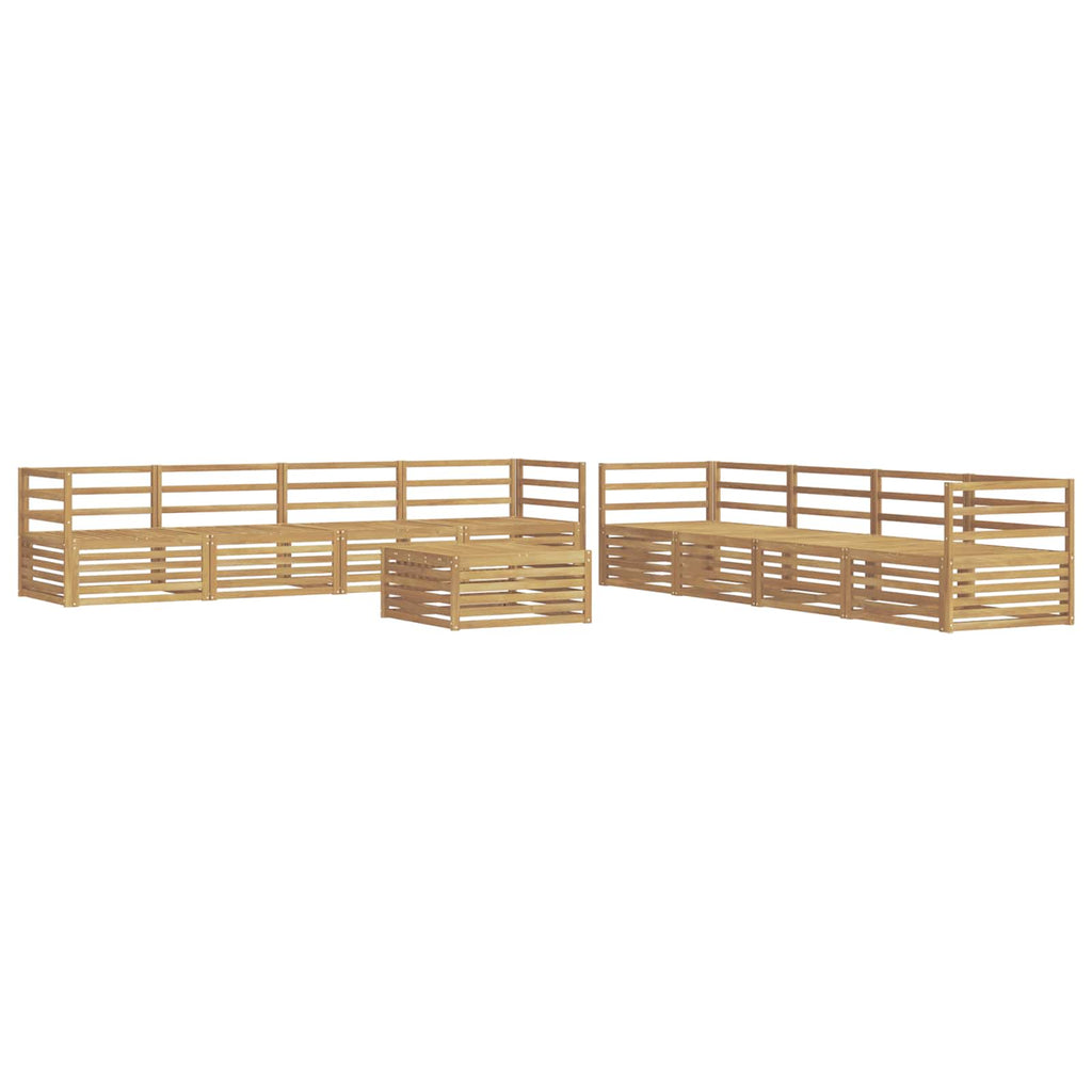 Conjunto de sofás de exterior 9 pcs Blanco 79 x 79 x 37 cm