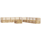 Conjunto de sofás de exterior 9 pcs Blanco 79 x 79 x 37 cm