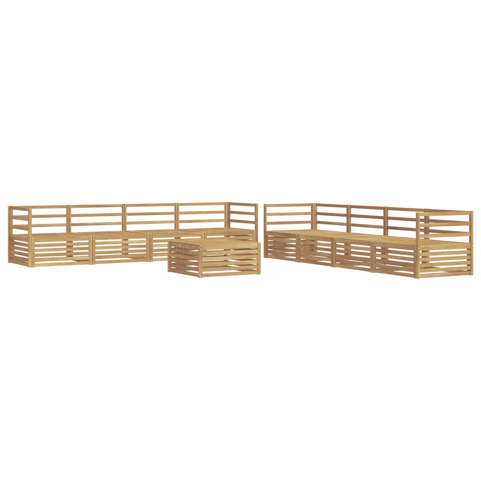 Conjunto de sofás de exterior 9 pcs Blanco 79 x 79 x 37 cm