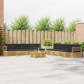 Conjunto de sofás de exterior 9 pcs Blanco 79 x 79 x 37 cm
