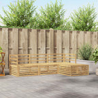Conjunto de sofás de exterior 4 pcs Blanco