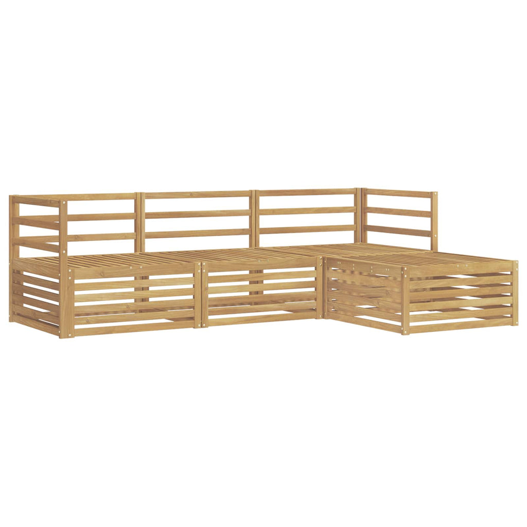 Conjunto de sofás de exterior 4 pcs Blanco