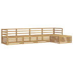 Conjunto de sofás de exterior 5 pcs Blanco