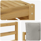 Conjunto de sofás de exterior 5 pcs Blanco y Gris Claro