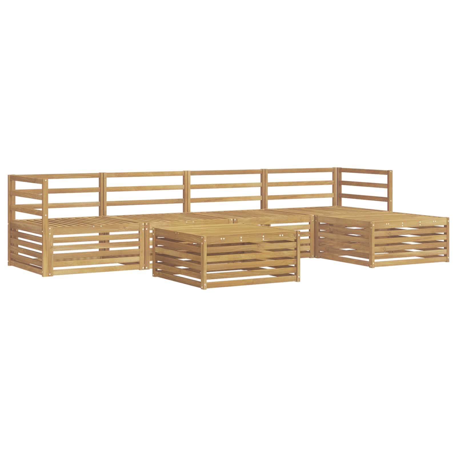 Conjunto de sofás de exterior 6 pcs Blanco 79 x 79 x 37 cm
