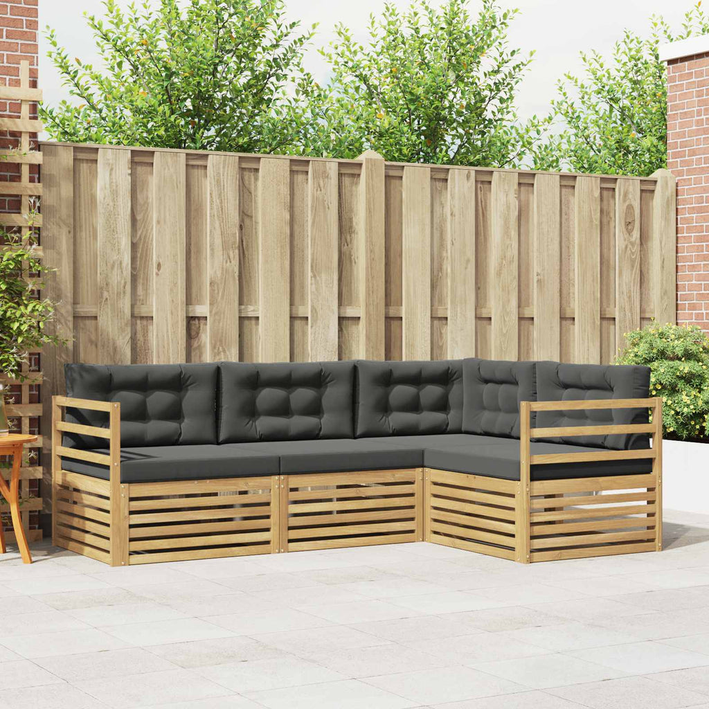 Conjunto de sofás de exterior 4 pcs