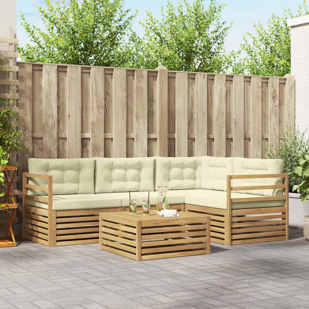 Conjunto de sofás de exterior 6 pcs