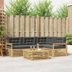 Conjunto de sofás de exterior 6 pcs Blanco y Antracita