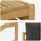 Conjunto de sofás de exterior 5 pcs Blanco y Antracita