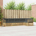 Conjunto de sofás de exterior 5 pcs Blanco y Antracita