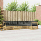 Conjunto de sofás de exterior 5 pcs Blanco y Antracita