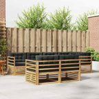 Conjunto de sofás de exterior 7 pcs Blanco y Antracita