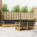 Conjunto de sofás de exterior 8 pcs Blanco y Antracita