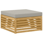 Conjunto de sofás de exterior 6 pcs Blanco y Gris Claro