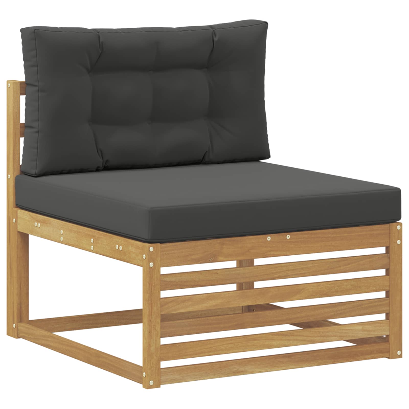 Conjunto de sofás de exterior 7 pcs Blanco y Antracita