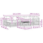 Conjunto de sofás de exterior 7 pcs Blanco y Antracita