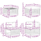 Conjunto de sofás de exterior 7 pcs Blanco y Antracita
