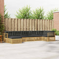 Conjunto de sofás de exterior 7 pcs Blanco y Antracita