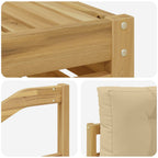 Conjunto de sofás de exterior 7 pcs y Beige
