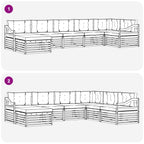 Conjunto de sofás de exterior 7 pcs y Beige