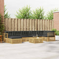 Conjunto de sofás de exterior 8 pcs Blanco y Antracita