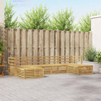 Conjunto de sofás de exterior 6 pcs Blanco 325 x 162,5 x 73 cm