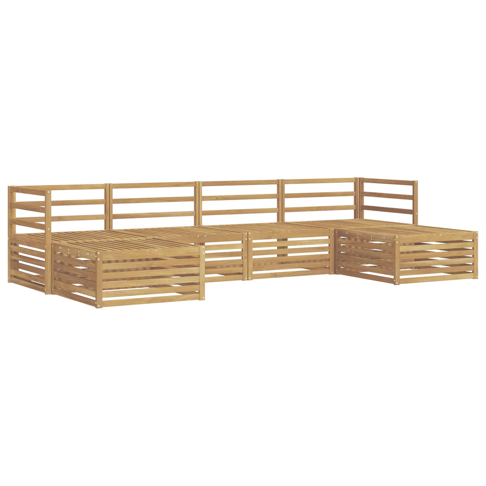 Conjunto de sofás de exterior 6 pcs Blanco 325 x 162,5 x 73 cm
