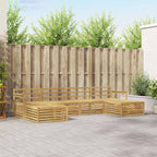 Conjunto de sofás de exterior 6 pcs Blanco 325 x 162,5 x 73 cm