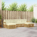Conjunto de sofás de exterior 6 pcs Blanco 325 x 162,5 x 73 cm
