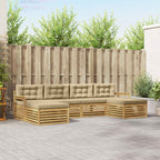Conjunto de sofás de exterior 6 pcs Blanco 325 x 162,5 x 73 cm