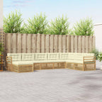 Conjunto de sofás de exterior 7 pcs Blanco