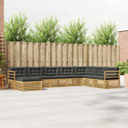 Conjunto de sofás de exterior 7 pcs Blanco