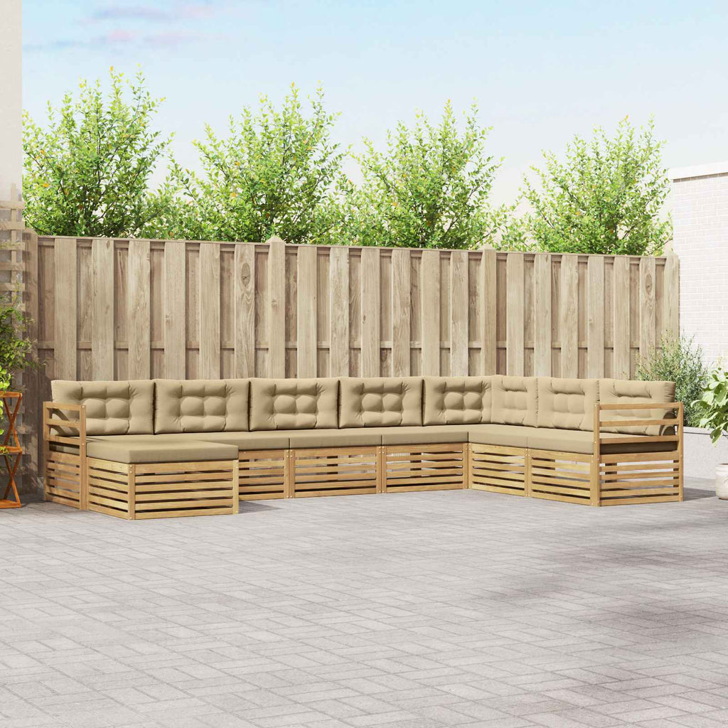 Conjunto de sofás de exterior 7 pcs Blanco