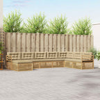 Conjunto de sofás de exterior 7 pcs Blanco