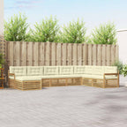 Conjunto de sofás de exterior 7 pcs Blanco