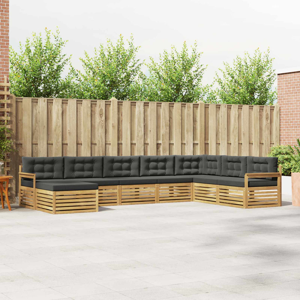 Conjunto de sofás de exterior 7 pcs Blanco