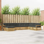 Conjunto de sofás de exterior 7 pcs Blanco